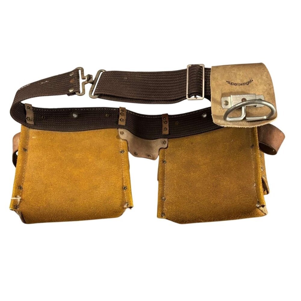 Action Leathercraft Superswinger Tool Belt With Double Square Pockets